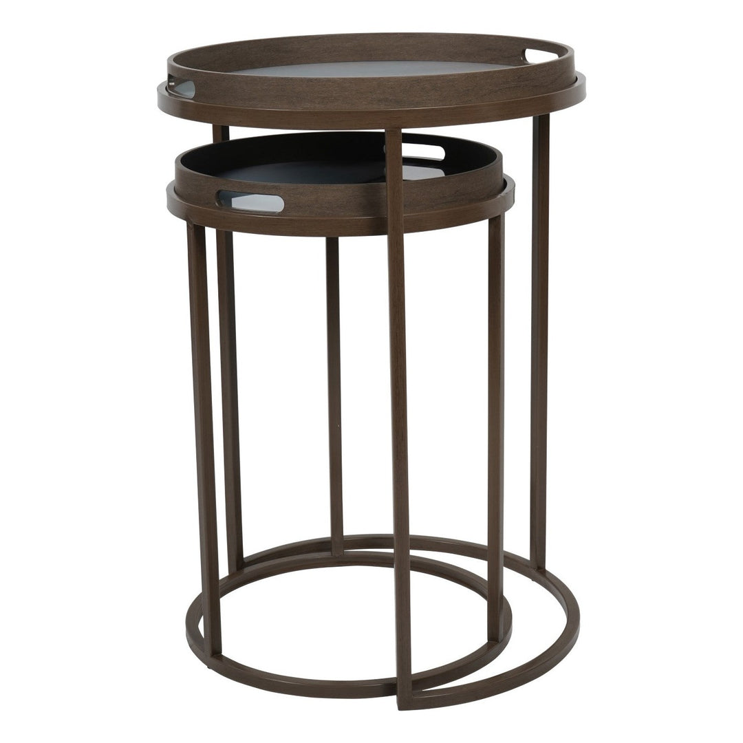 Blurred Seascape Set of 2 Side Tray Tables Libra 3