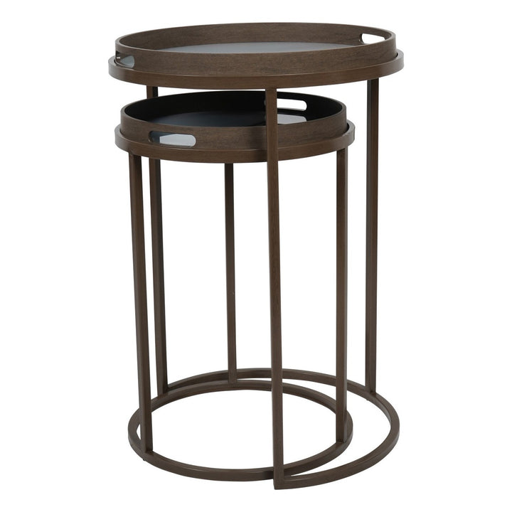 Blurred Seascape Set of 2 Side Tray Tables Libra 3