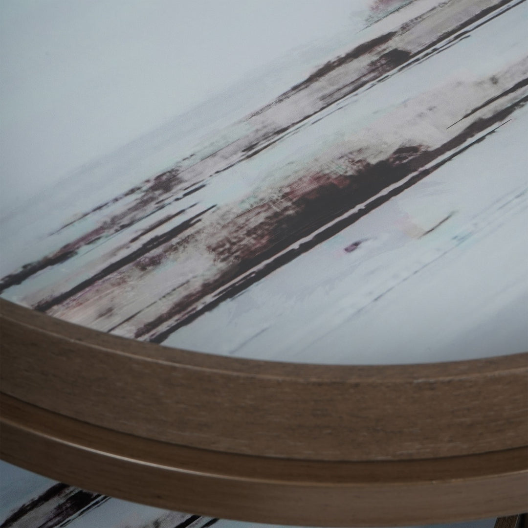 Blurred Seascape Set of 2 Side Tray Tables Libra 4