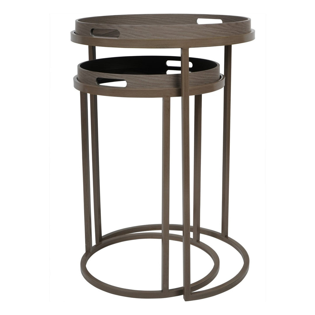 Impasto Brushstroke Set of 2 Tray Tables Libra 1