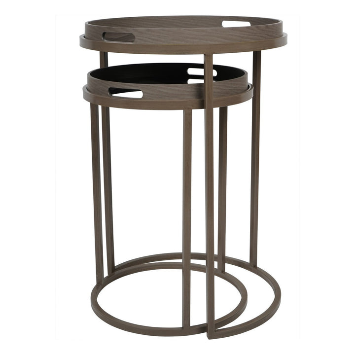 Impasto Brushstroke Set of 2 Tray Tables Libra 1