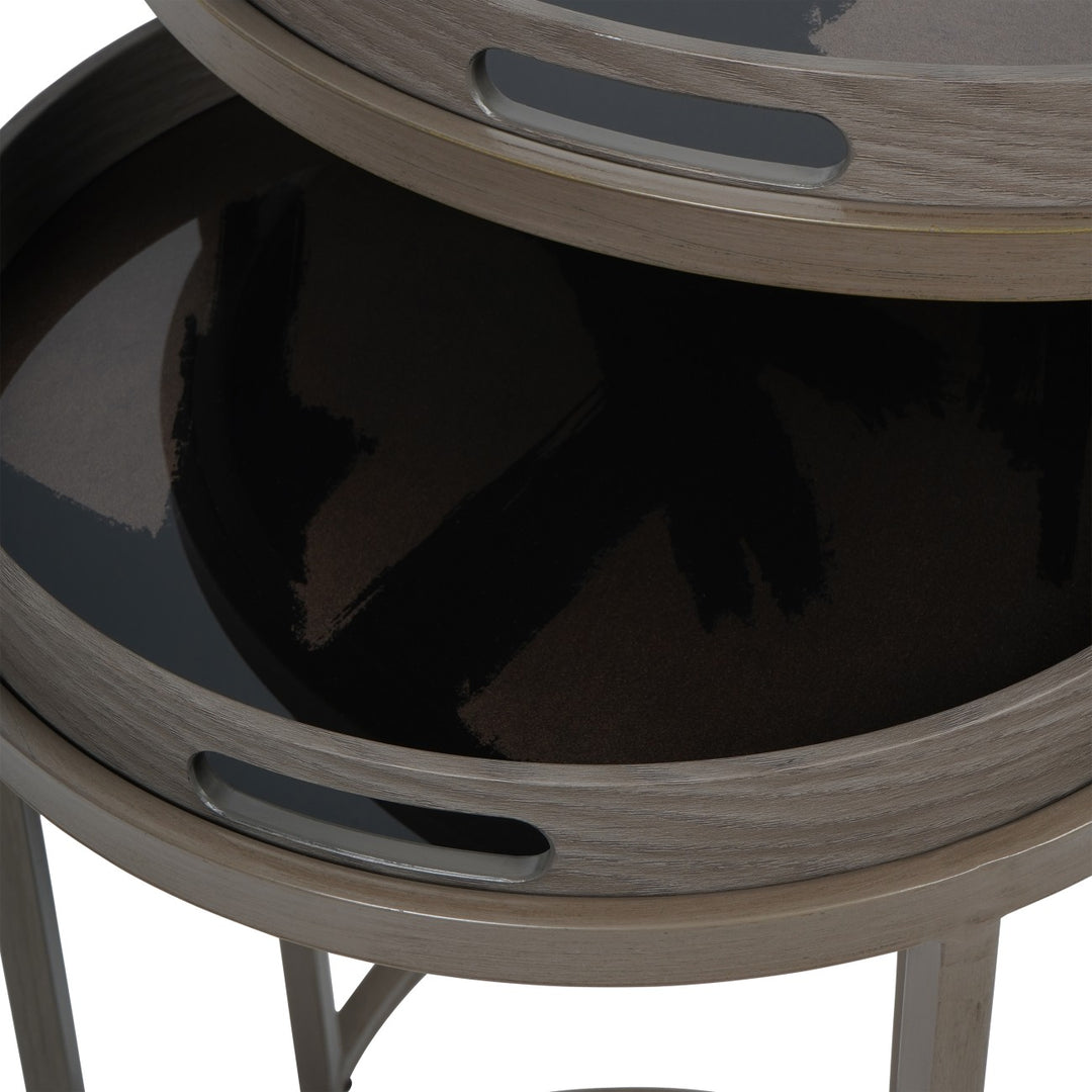 Impasto Brushstroke Set of 2 Tray Tables Libra 4