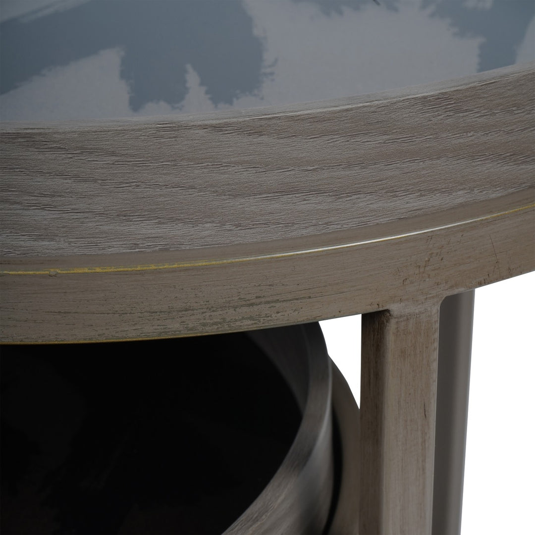 Impasto Brushstroke Set of 2 Tray Tables Libra 5