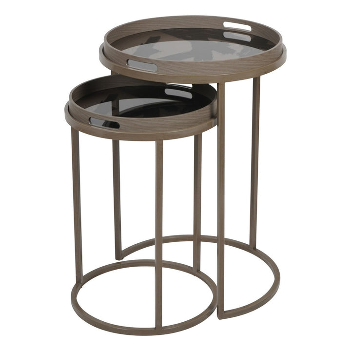 Impasto Brushstroke Set of 2 Tray Tables Libra 2