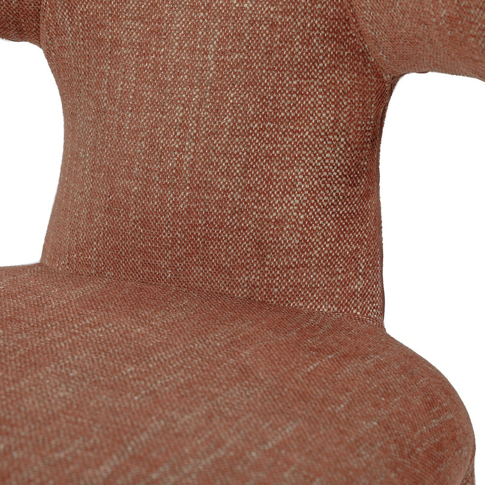 Milo Curved Back Upholstered Dining Chair - Brown Libra 5