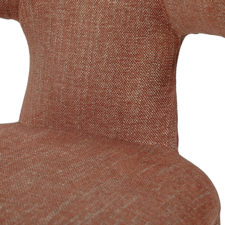 Milo Curved Back Upholstered Dining Chair - Brown Libra 5