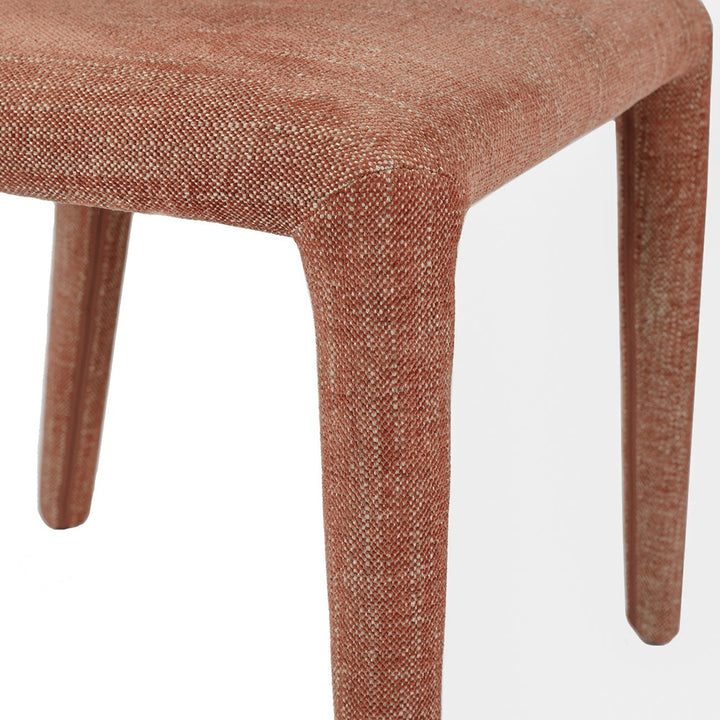 Milo Curved Back Upholstered Dining Chair - Brown Libra 6