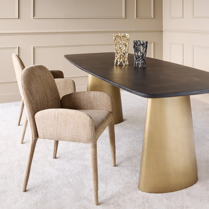 Eska Carver Upholstered Dining Chair Wheat - Beige Libra 2