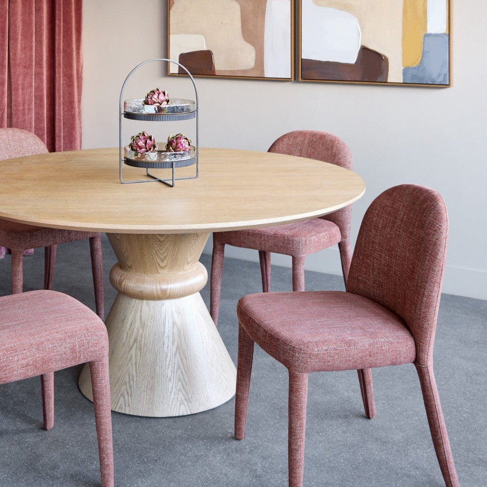 Eska Upholstered Set of 2 Dining Chairs - Brown Libra 2