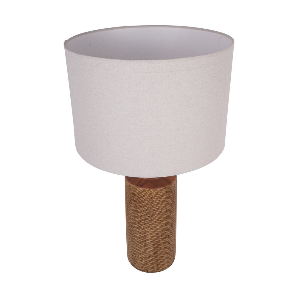 Hastings Textured Ceramic Table Lamp - Brown Libra 2