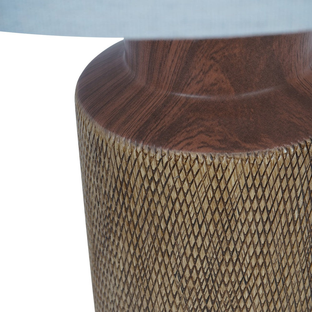 Hastings Textured Ceramic Table Lamp - Brown Libra 5