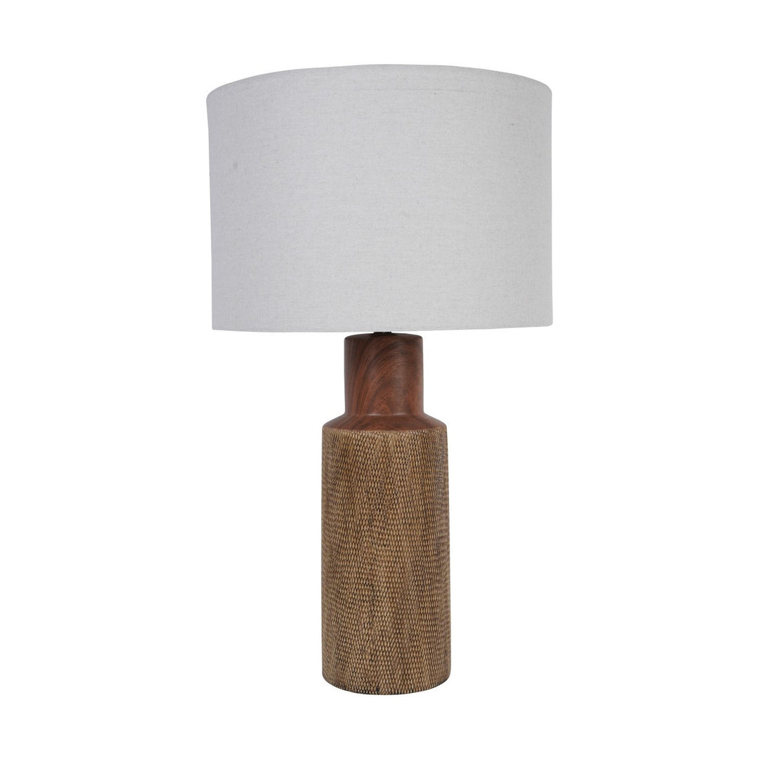 Hastings Textured Ceramic Table Lamp - Brown Libra 1