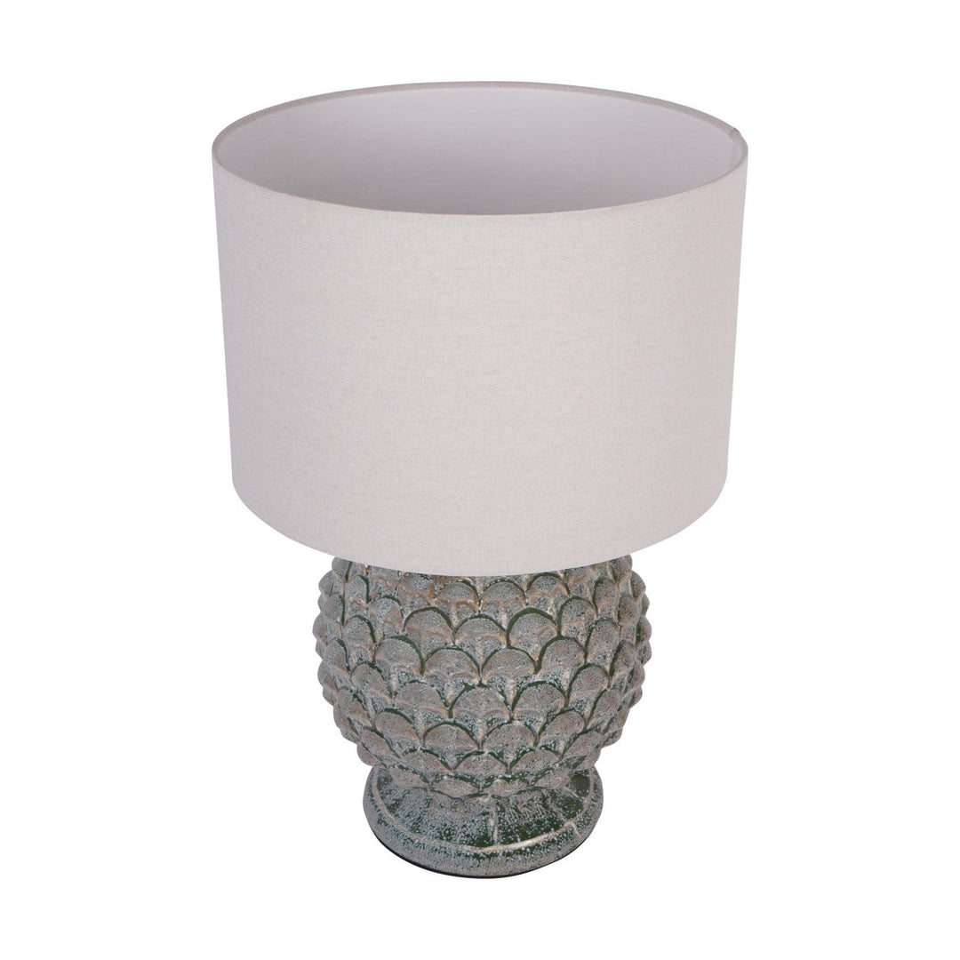 Verona Glazed Ceramic Table Lamp - Green Libra 2
