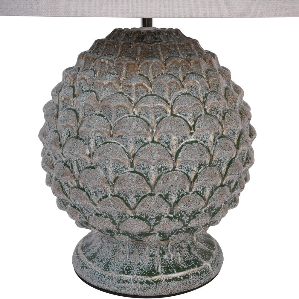 Verona Glazed Ceramic Table Lamp - Green Libra 3