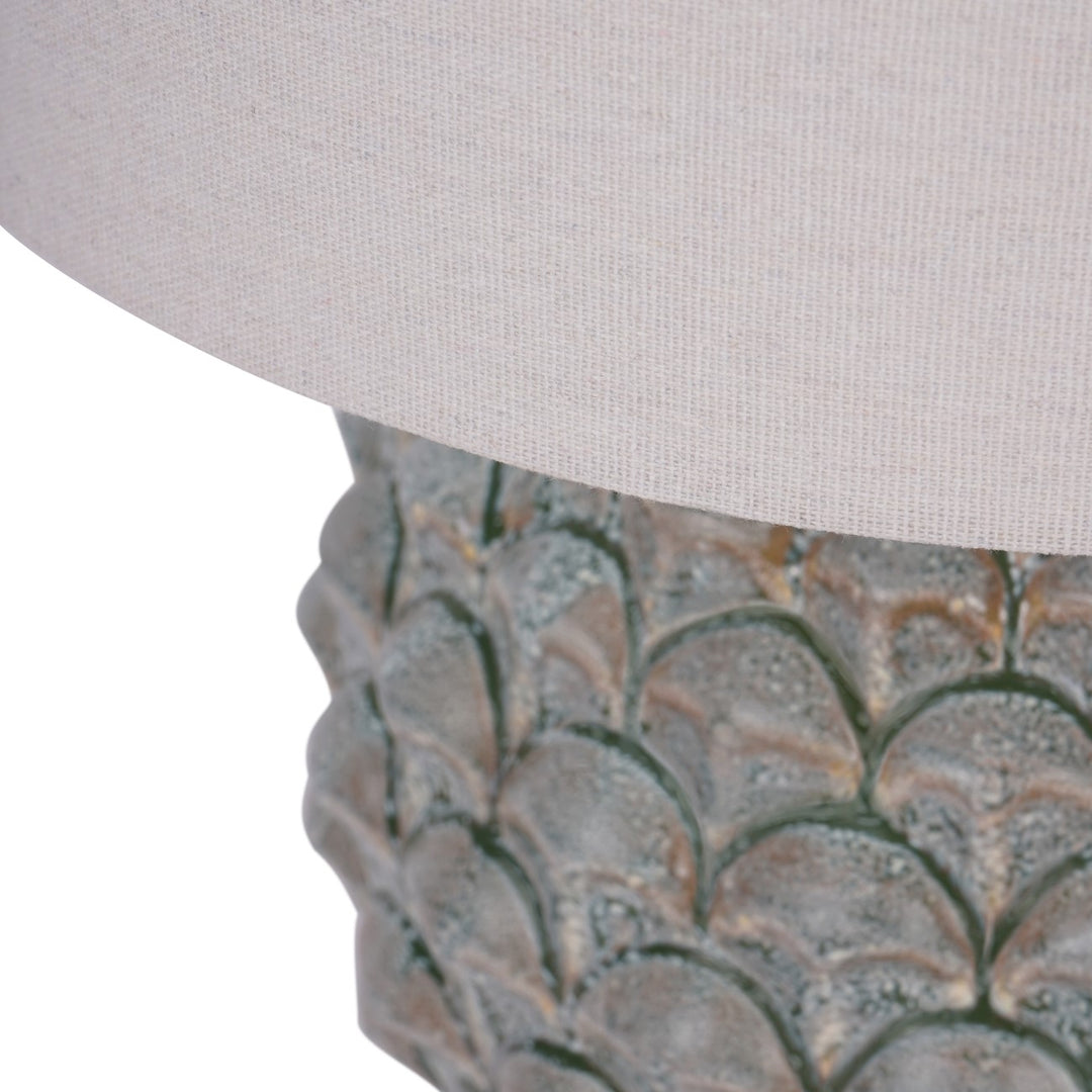 Verona Glazed Ceramic Table Lamp - Green Libra 4