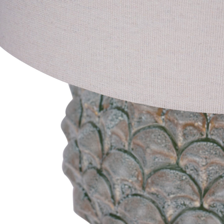 Verona Glazed Ceramic Table Lamp - Green Libra 4