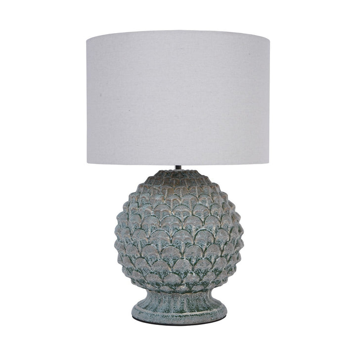 Verona Glazed Ceramic Table Lamp - Green Libra 1