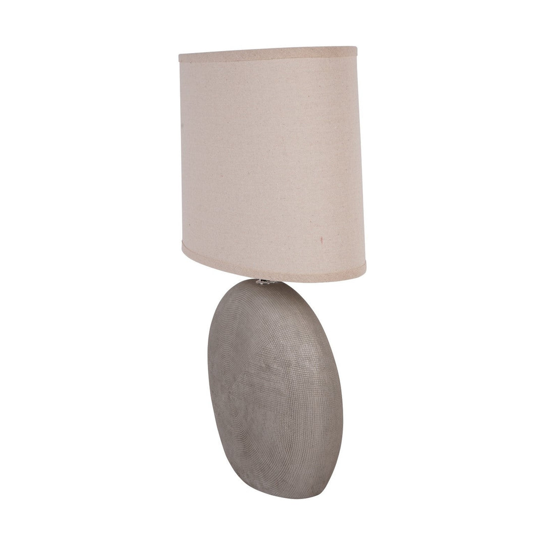 Lunara Textured Ceramic Table Lamp - Grey Libra 2