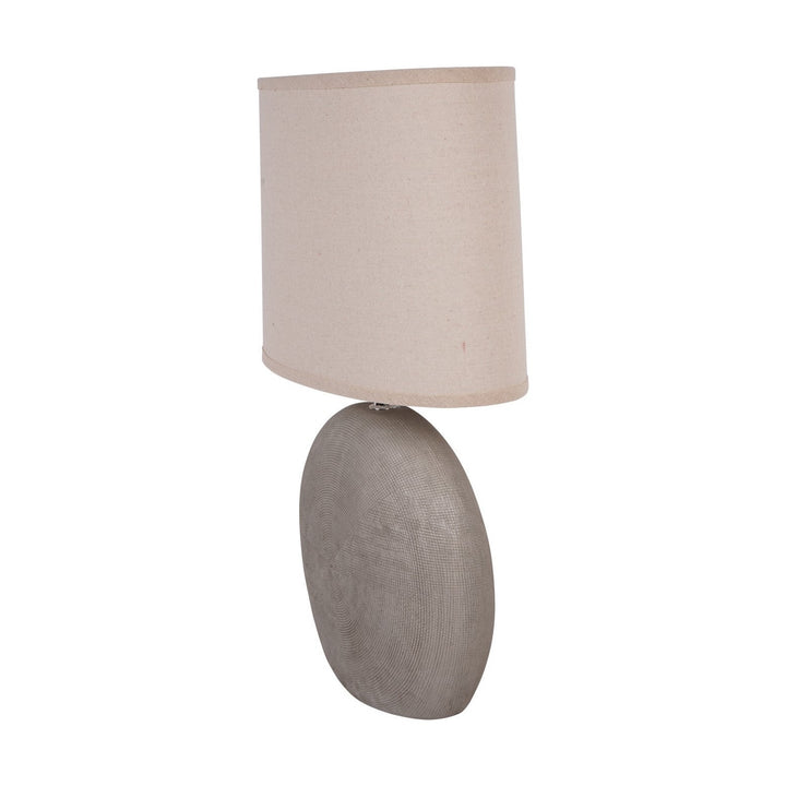 Lunara Textured Ceramic Table Lamp - Grey Libra 2