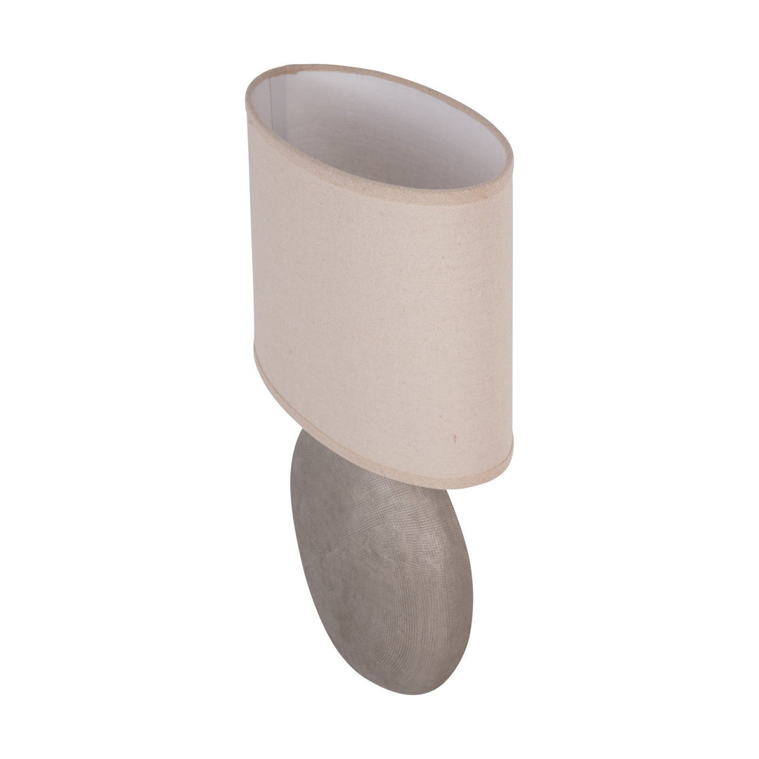 Lunara Textured Ceramic Table Lamp - Grey Libra 3