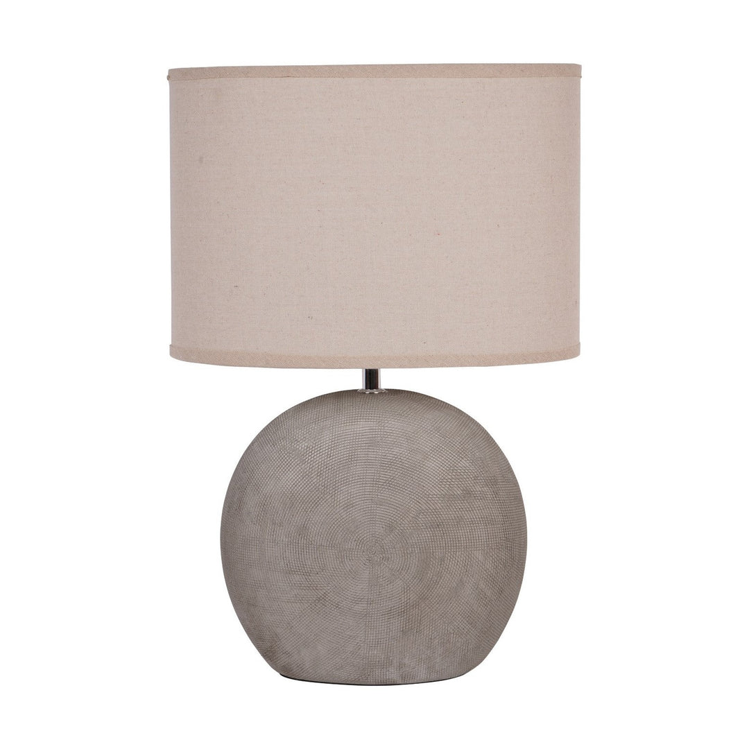 Lunara Textured Ceramic Table Lamp - Grey Libra 1