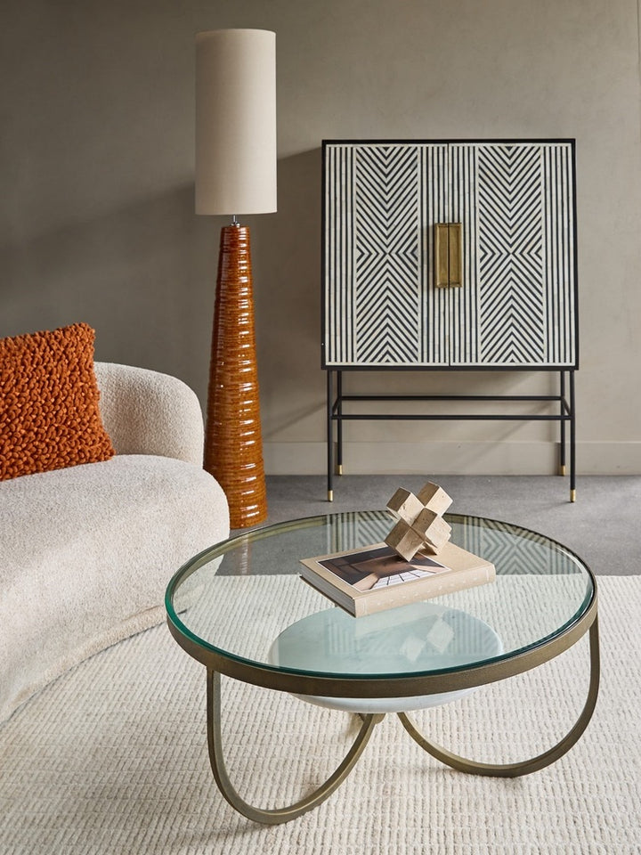 Tivoli Tall Ceramic Floor Lamp - Terracotta Libra 3