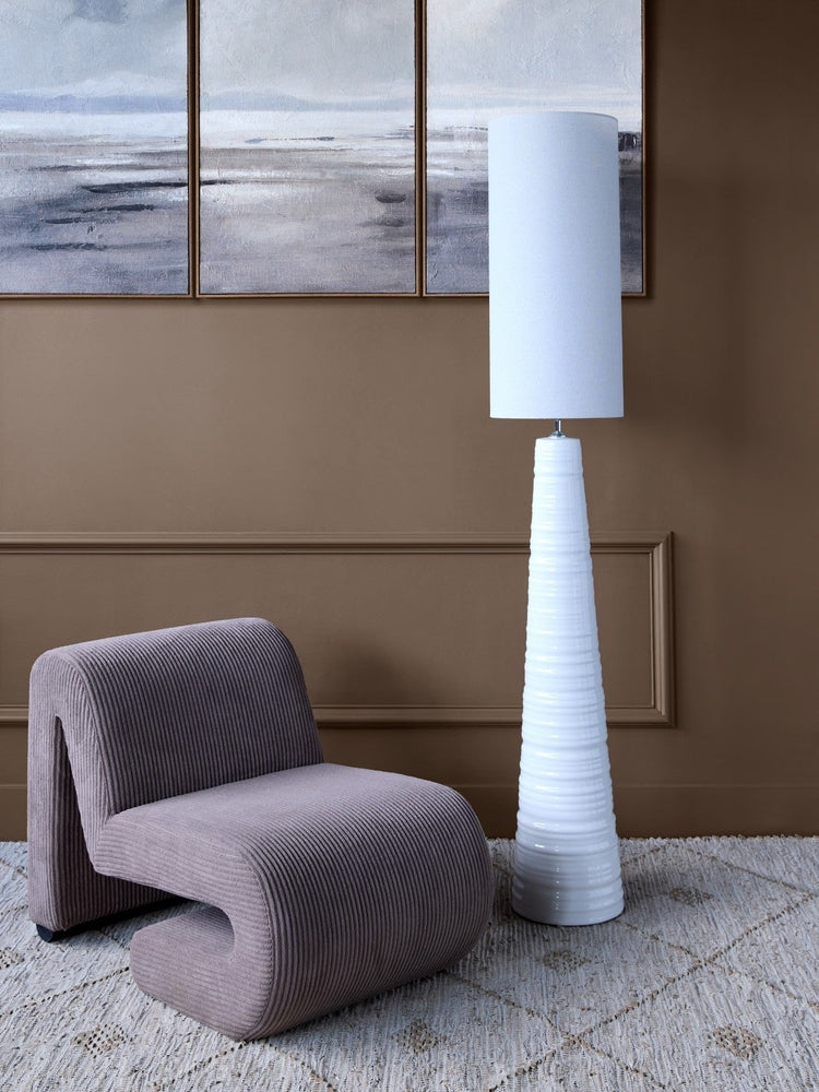 Tivoli Tall Ceramic Floor Lamp - White Libra 2