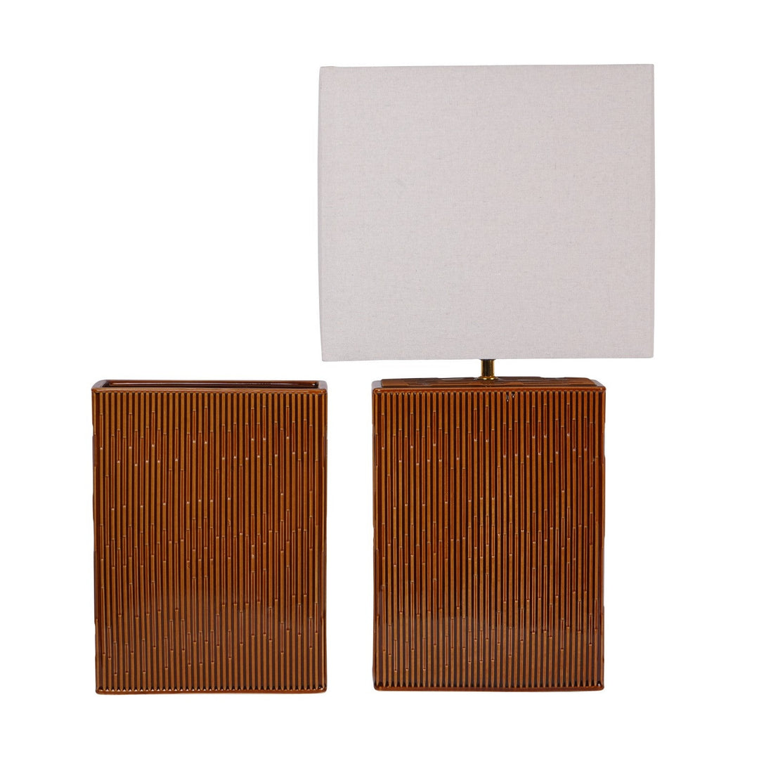Elk Square Ceramic Lamp - Terracotta Libra 6