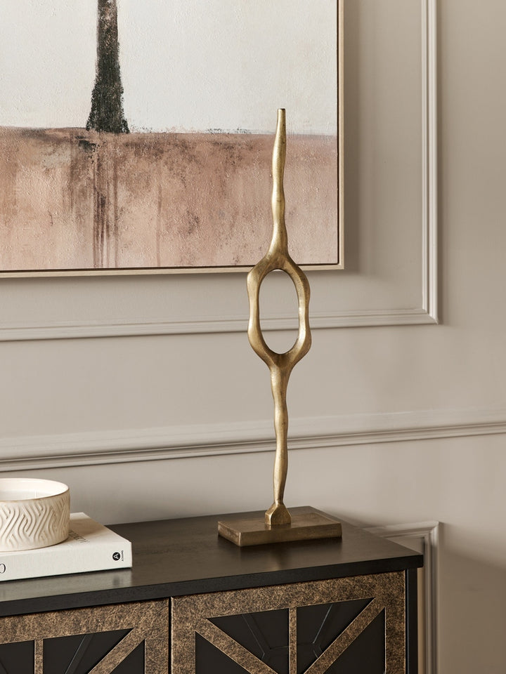 Woodbridge Aluminium Abstract Sculpture - Antique Brass