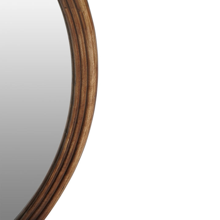 Tilburg Round Wood Mirror - Brown Libra 3