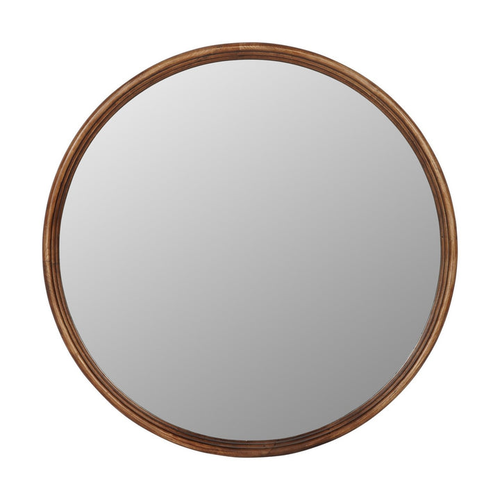 Tilburg Round Wood Mirror - Brown Libra 1