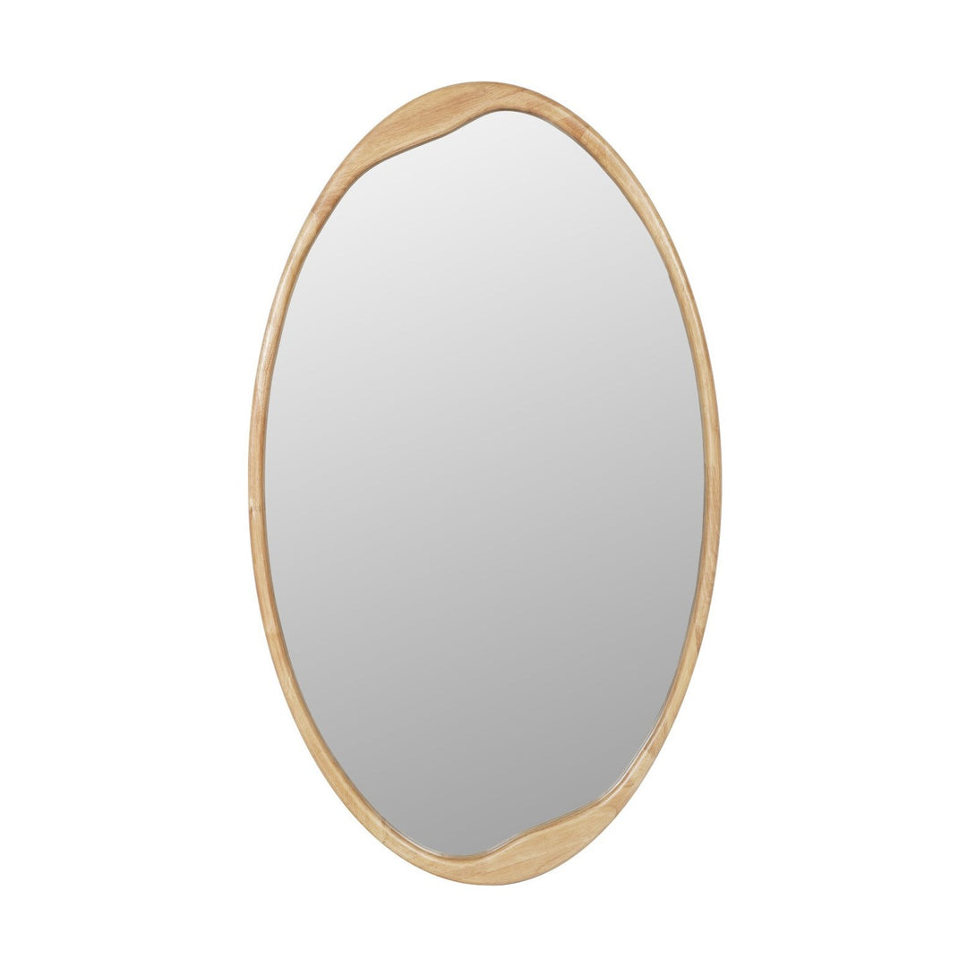 Hague Oval Wood Mirror - Natural Libra 1