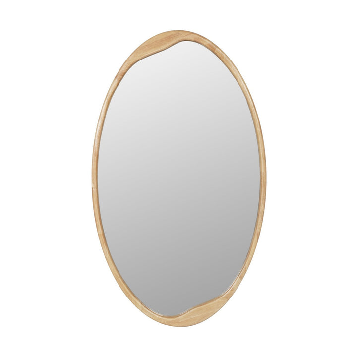 Hague Oval Wood Mirror - Natural Libra 1