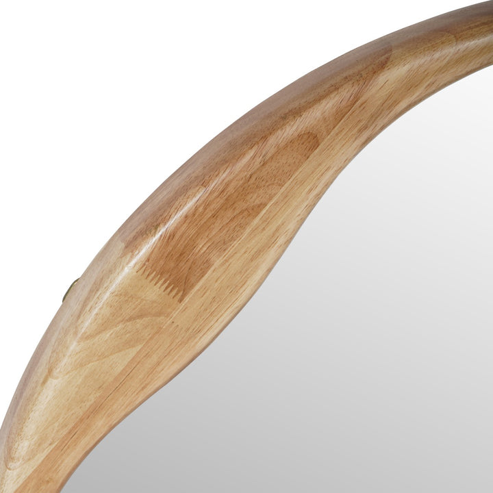 Hague Round Wood Mirror - Natural Libra 3