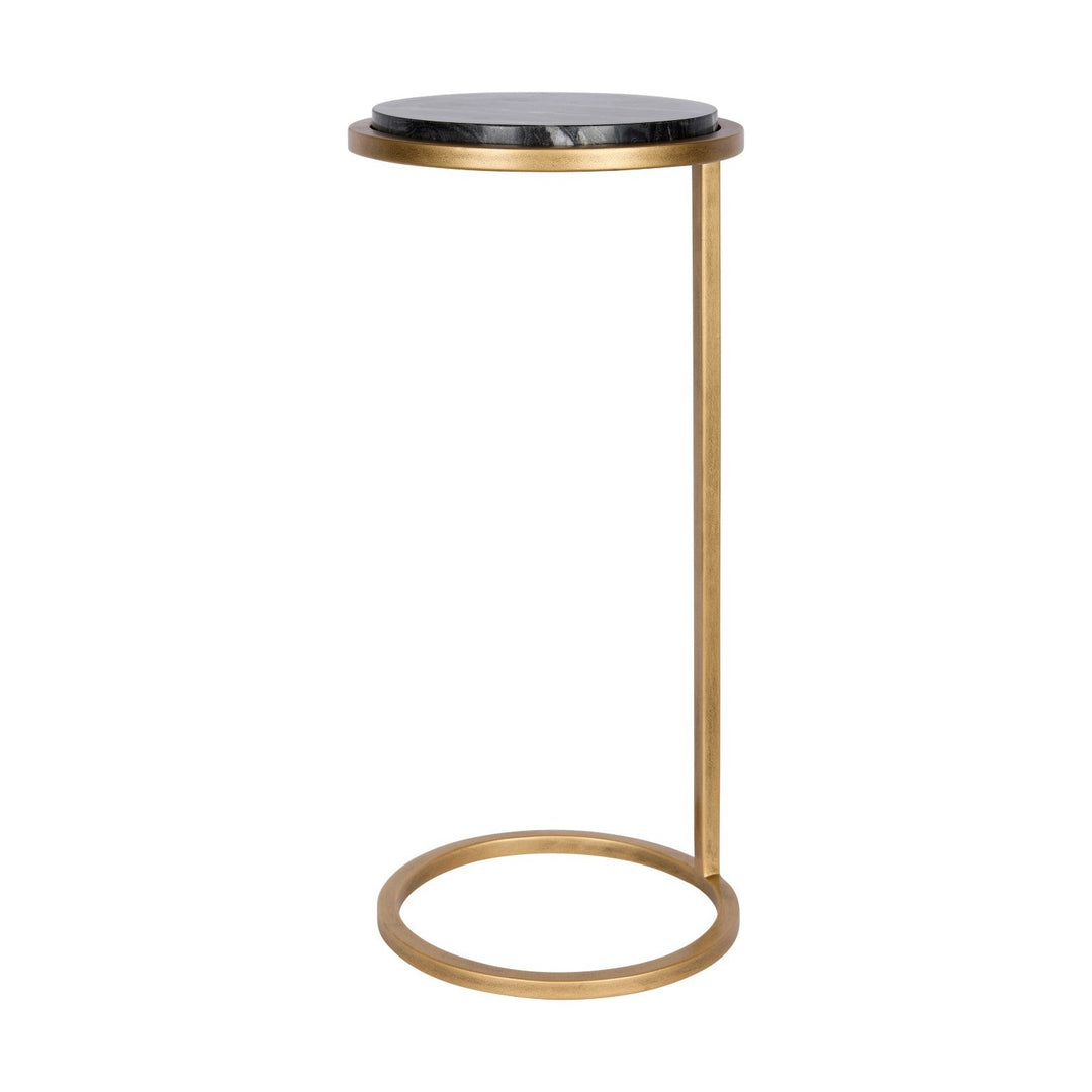 Iota Accent Table - Black Marble & Gold Libra 1