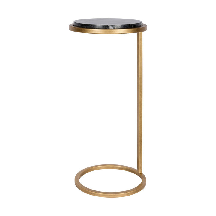 Iota Accent Table - Black Marble & Gold Libra 1