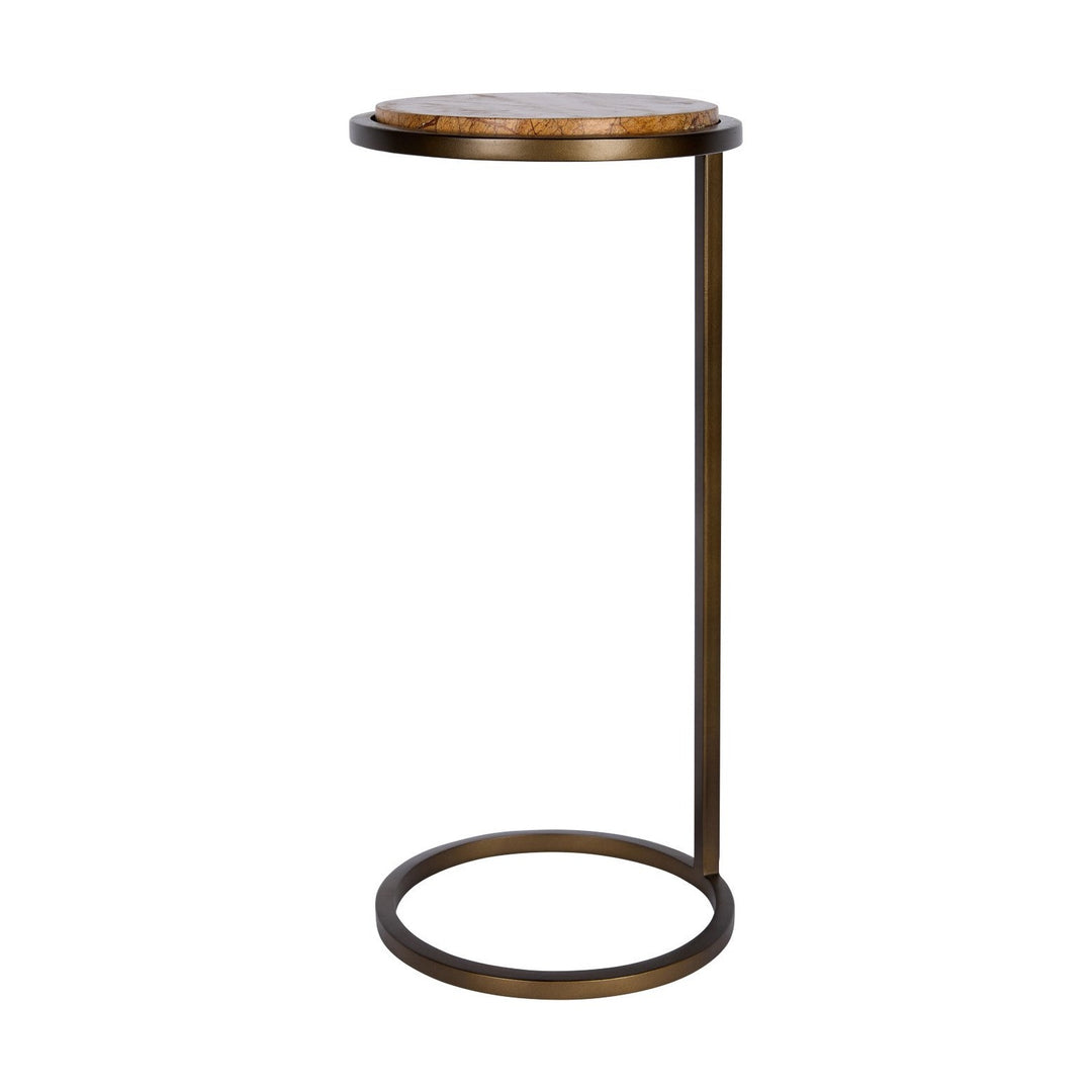 Iota Accent Table - Forest Brown & Gold Libra 1