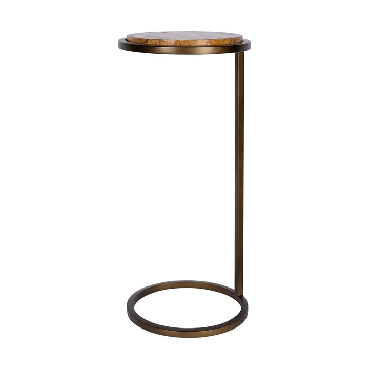 Iota Accent Table - Forest Brown & Gold Libra 1