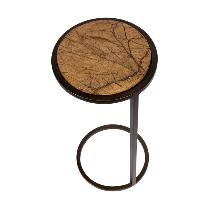 Iota Accent Table - Forest Brown & Gold Libra 3