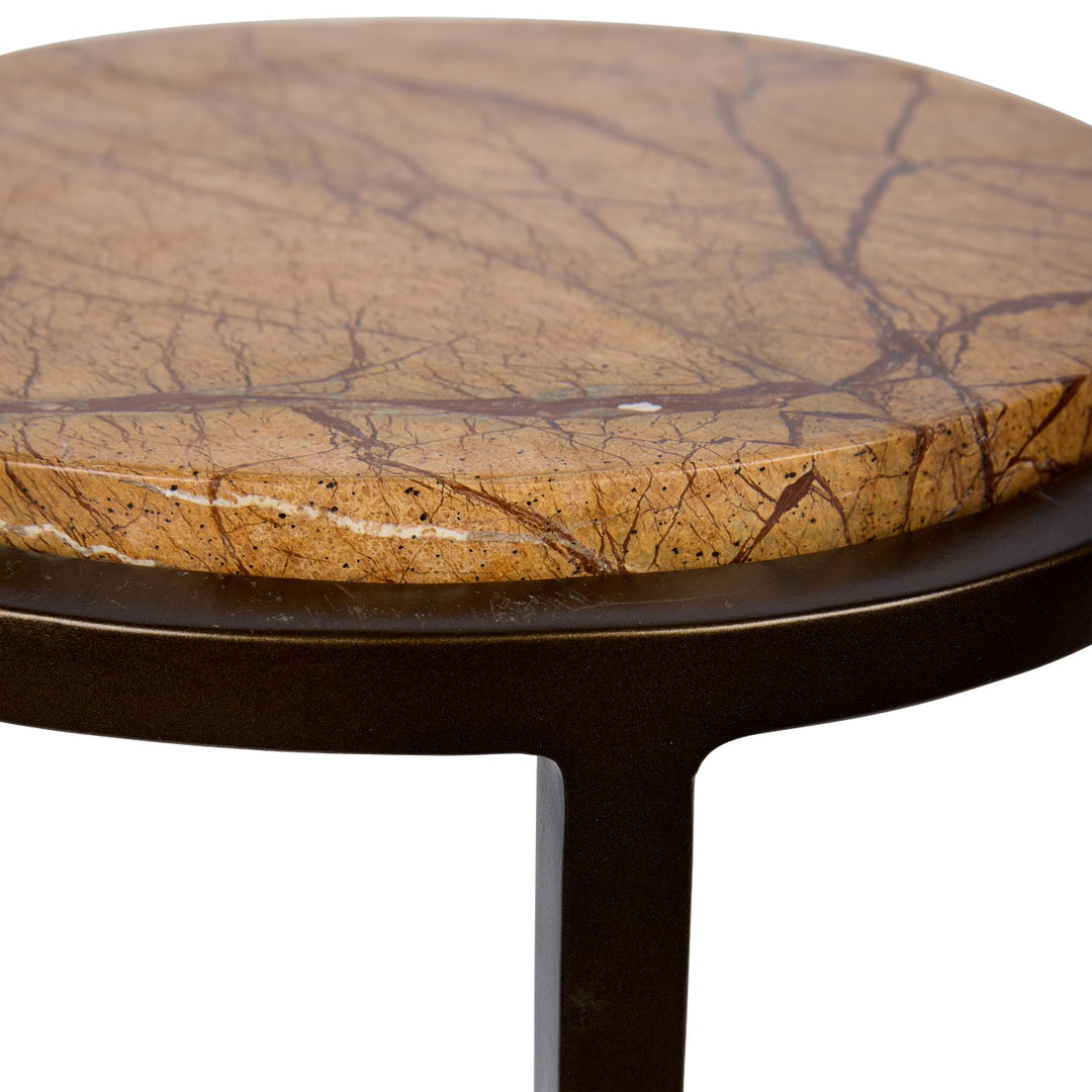 Iota Accent Table - Forest Brown & Gold Libra 4