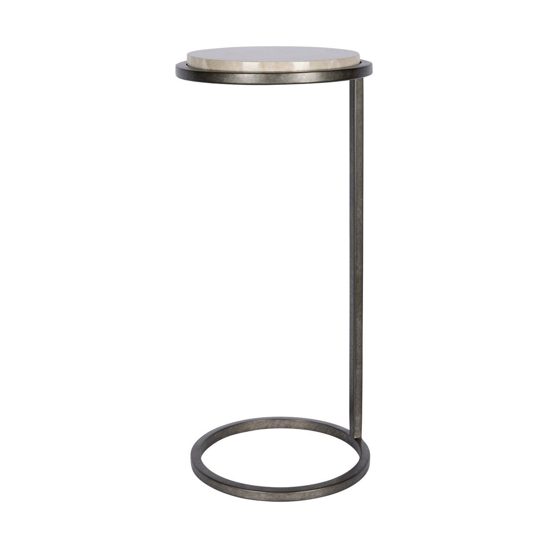 Iota Accent Table - Grey Marble & Silver Libra 1
