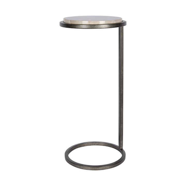 Iota Accent Table - Grey Marble & Silver Libra 1