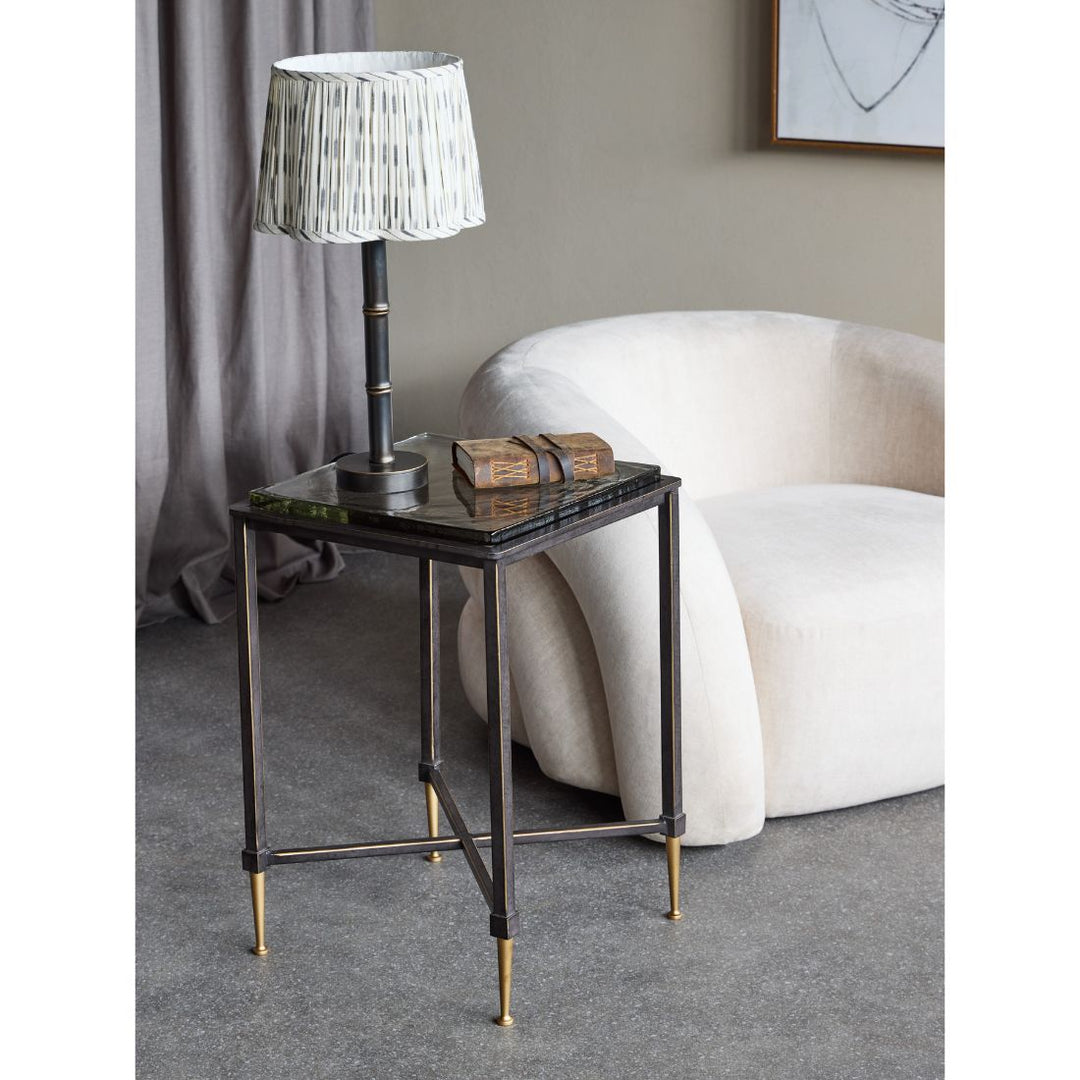 Stella Square Glass Top Side Table