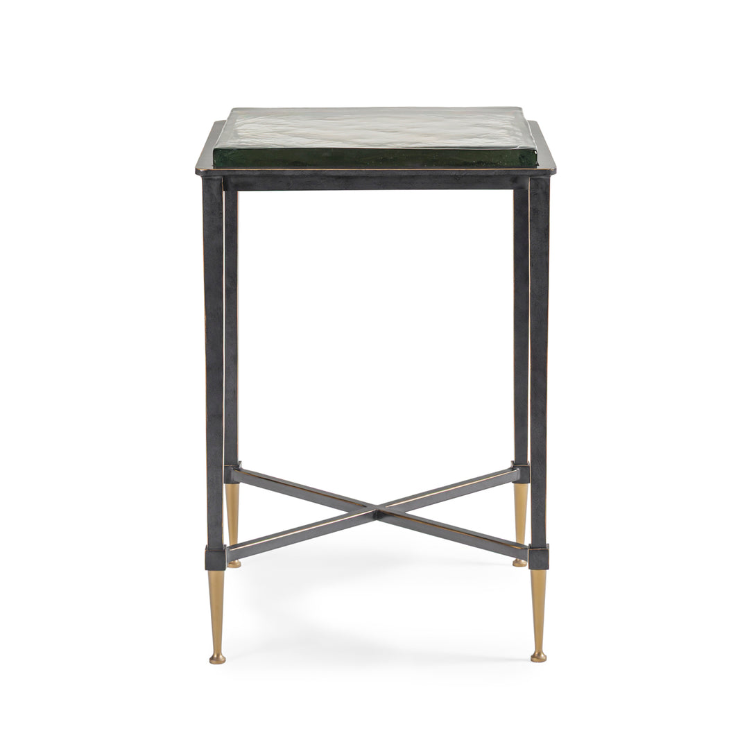 Stella Square Glass Top Side Table