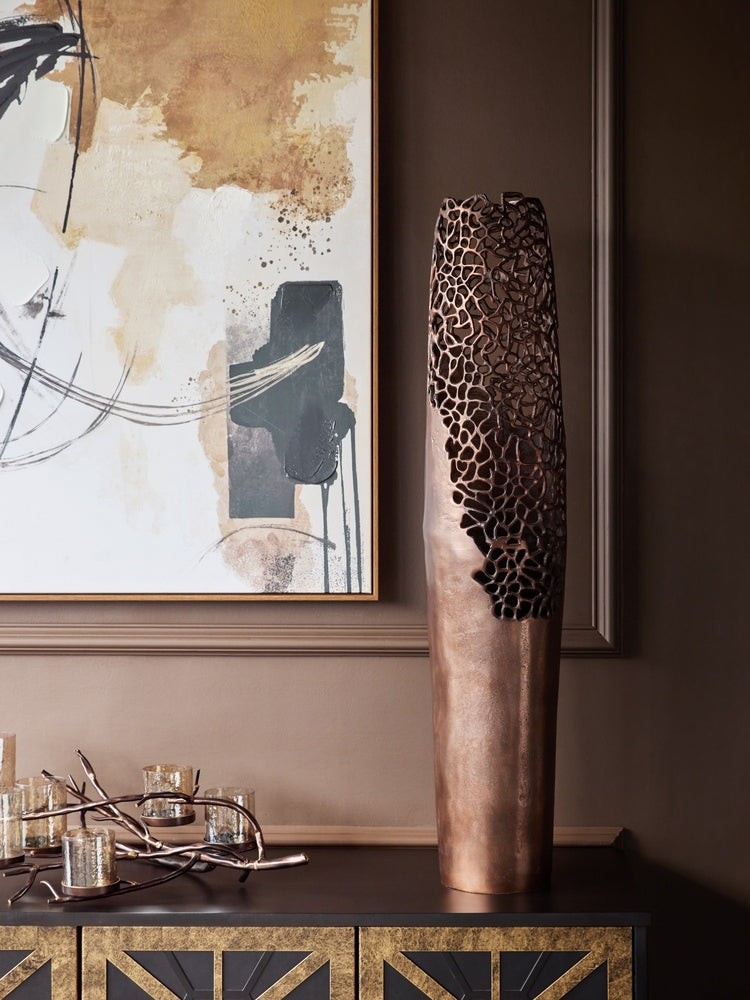 Apo Coral Raw Bronze Vase