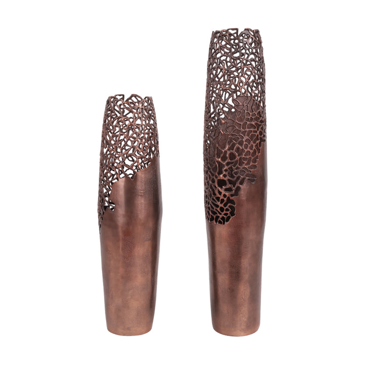 Apo Coral Raw Bronze Vase