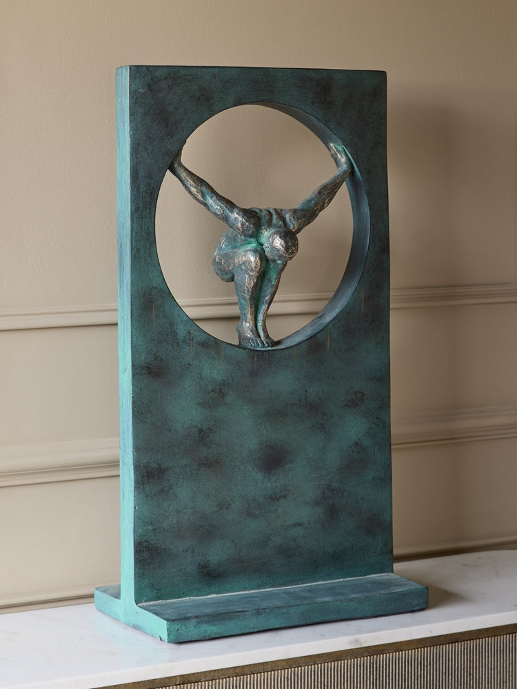 Precision Diver Antique Bronze Sculpture