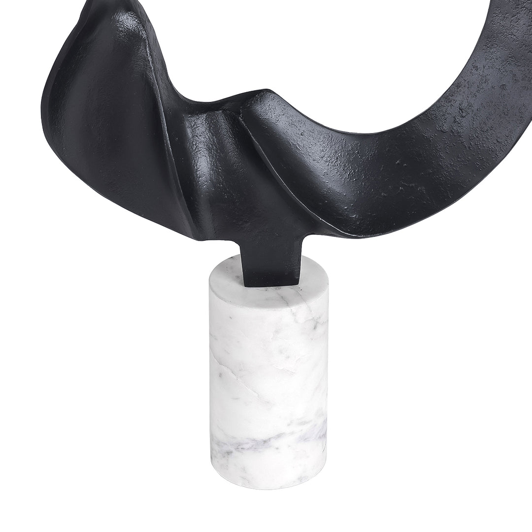 Kentford Large Marble Base Sculpture - Black