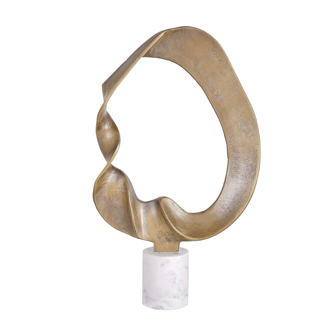 Kentford Marble Base Sculpture - Antique Gold