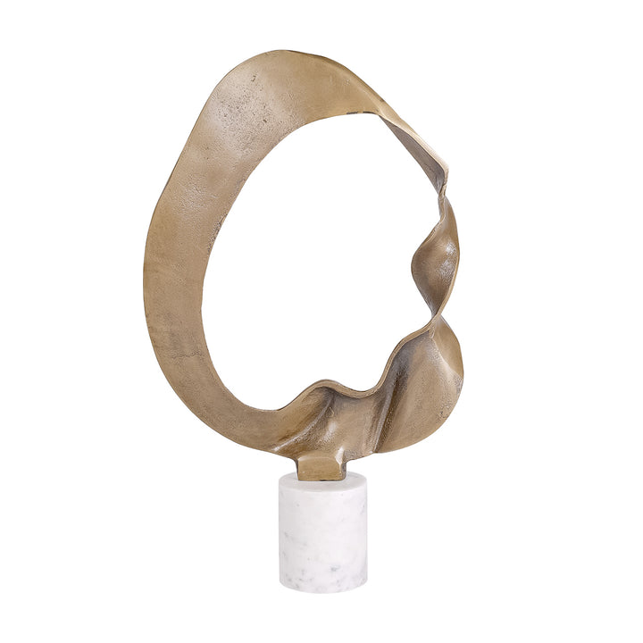 Kentford Marble Base Sculpture - Antique Gold